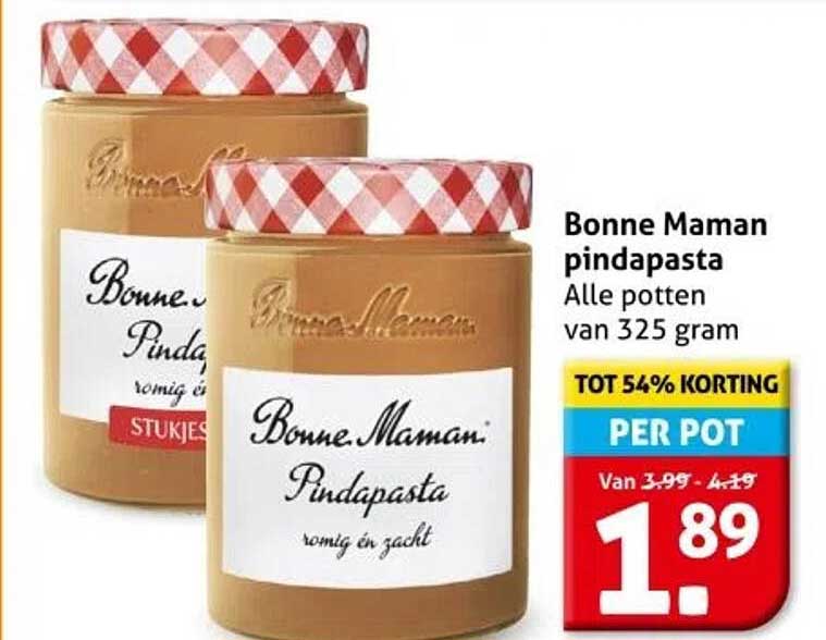 Bonne Maman pindapasta