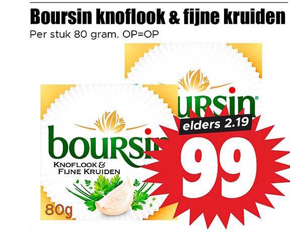 Boursin knoflook & fijne kruiden