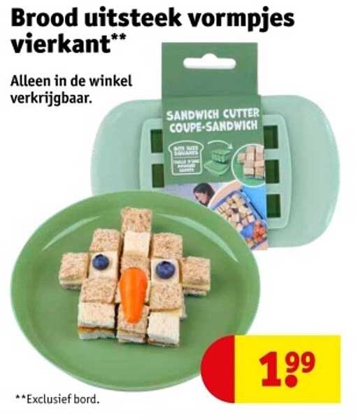 Brood uitsteek vormpjes vierkant