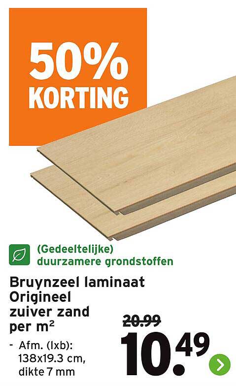 Bruynzeel laminaat Origineel zuiver zand per m²