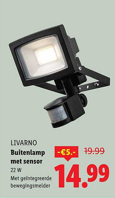 Buitenlamp met sensor