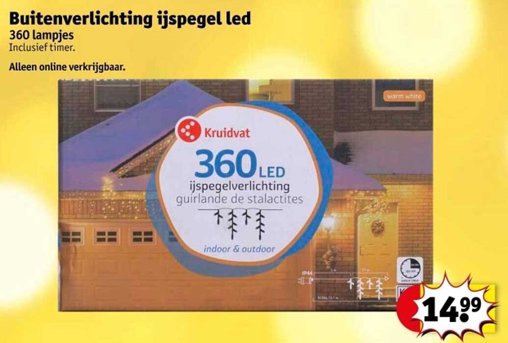 Buitenverlichting ijspegel led 360 lampjes
