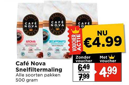 Café Nova Snelfiltermaling 500 gram