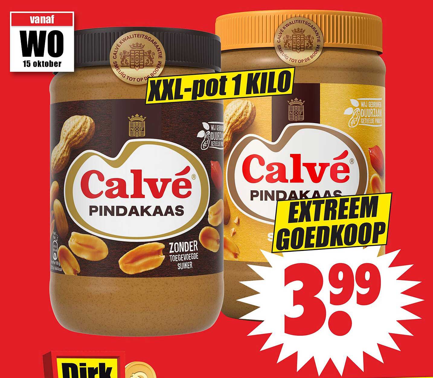 Calvé Pindakaas XXL-pot 1 KILO