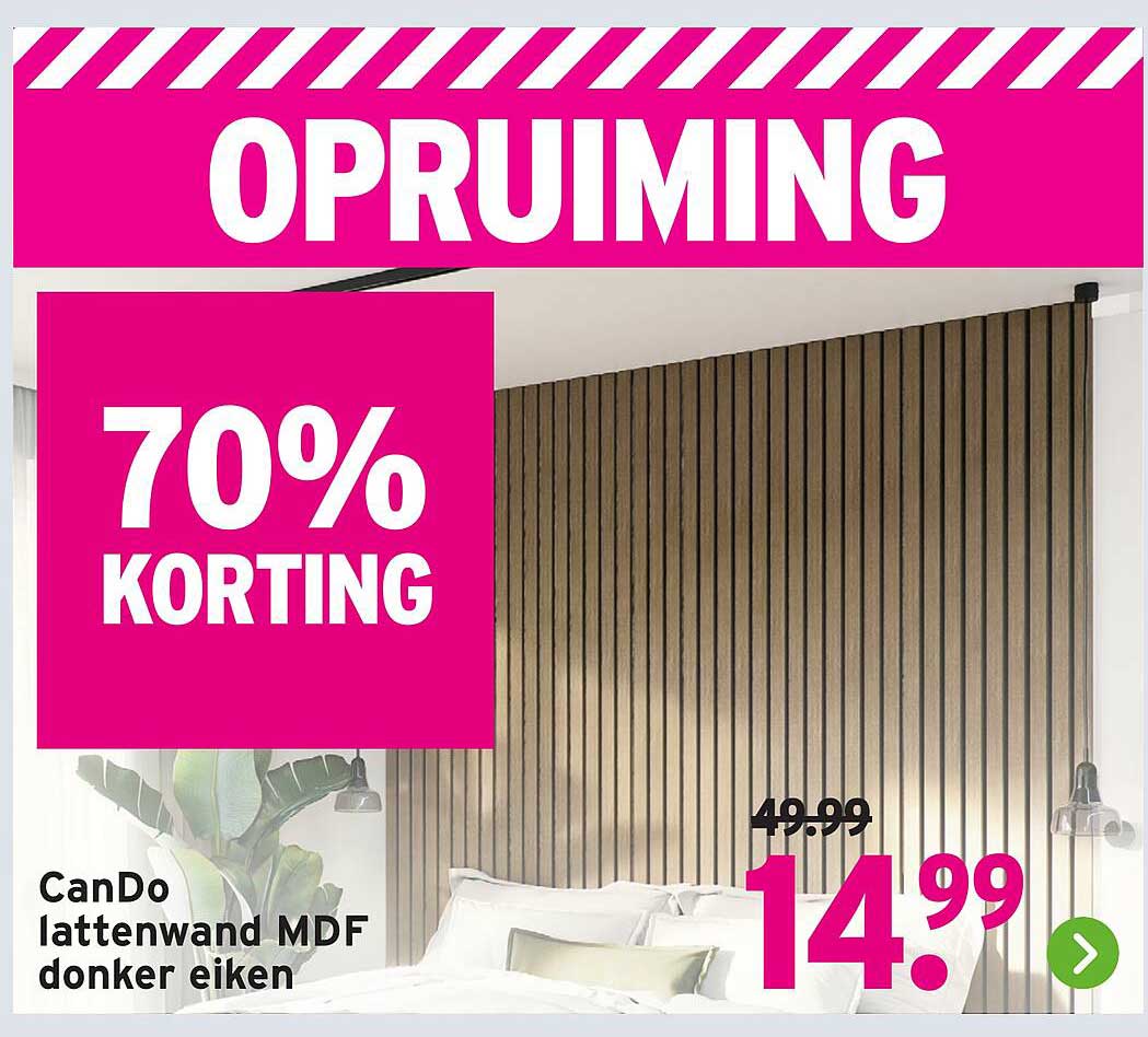 CanDo lattenwand MDF donker eiken