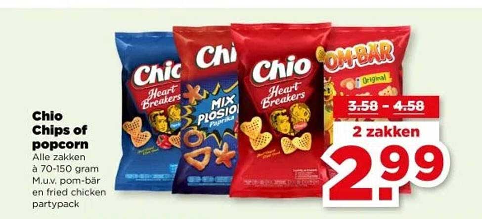 Chio Chips of popcorn