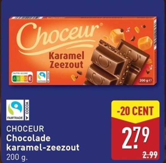 CHOCEUR Chocolade karamel-zeezout 200 g