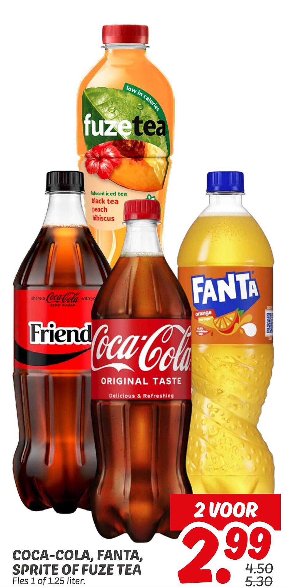 COCA-COLA, FANTA, SPRITE OF FUZE TEA