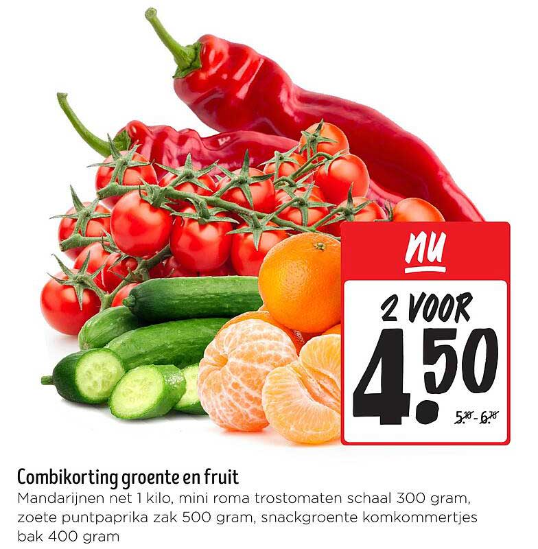 Combikorting groente en fruit
