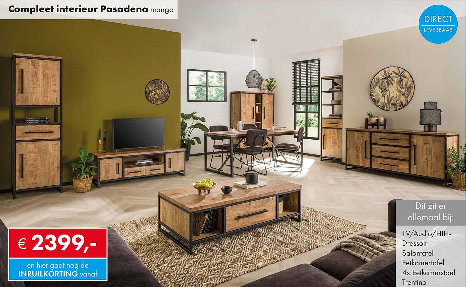 Compleet interieur Pasadena mango