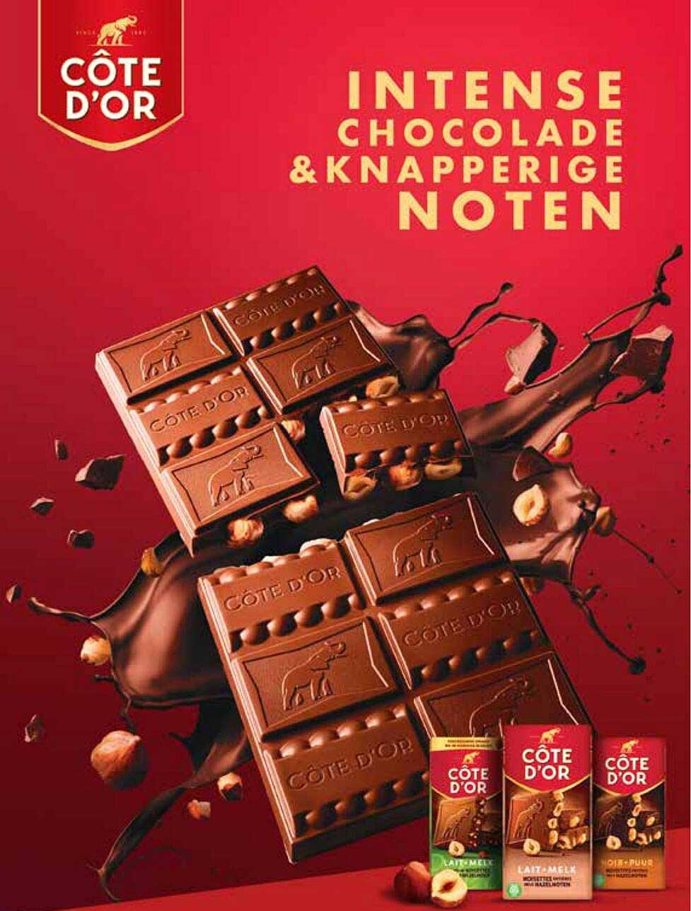 CÔTE D'OR INTENSE CHOCOLADE & KNAPPERIGE NOTEN