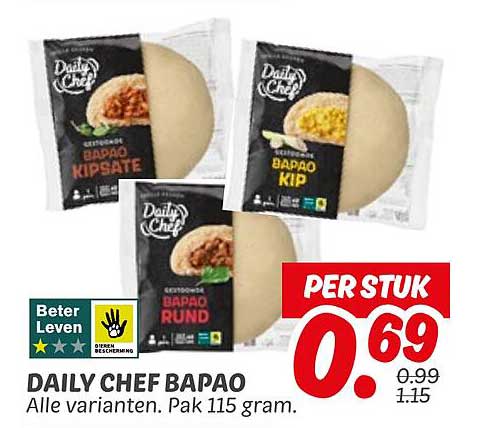 DAILY CHEF BAPAO - Alle varianten