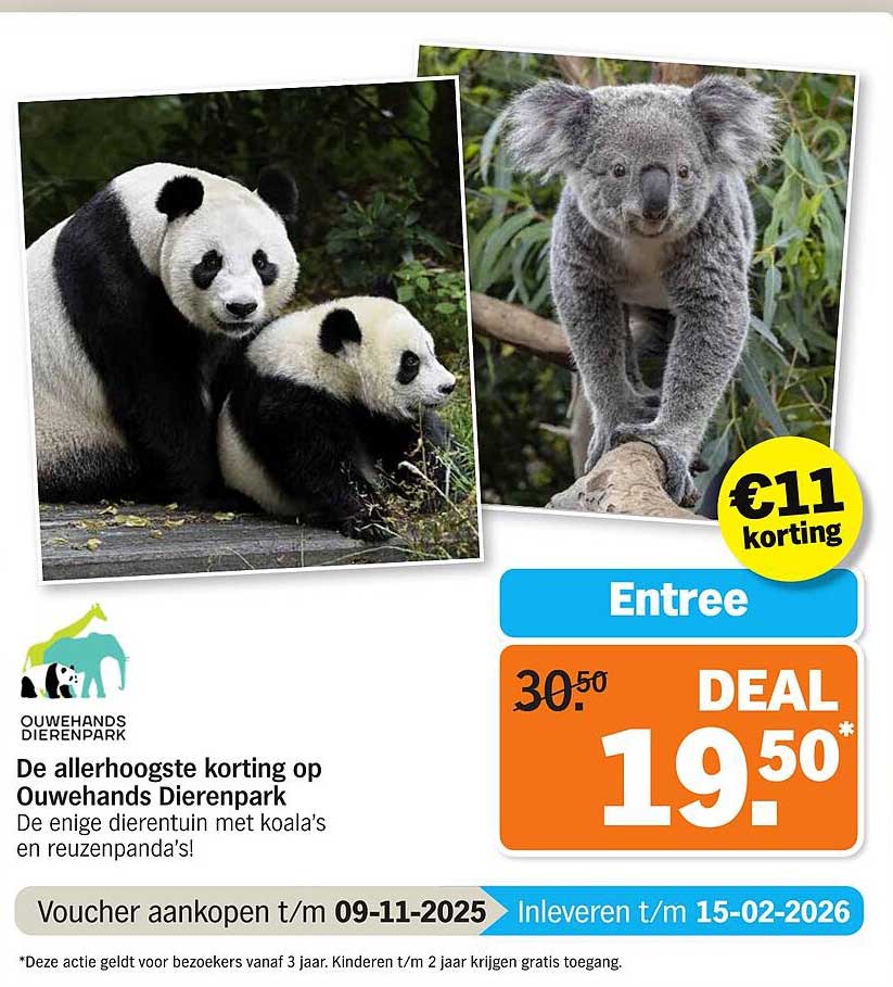 De allerhoogste korting op Ouwehands Dierenpark