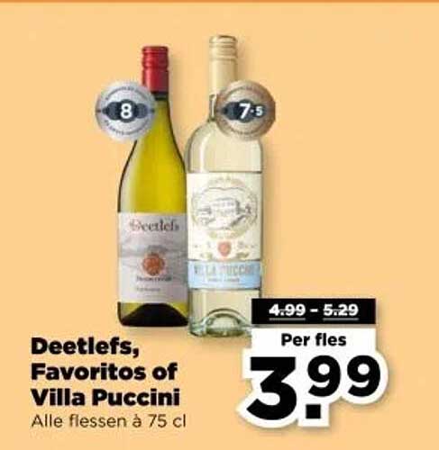 Deetlefs, Favoritos of Villa Puccini - Alle flessen à 75 cl