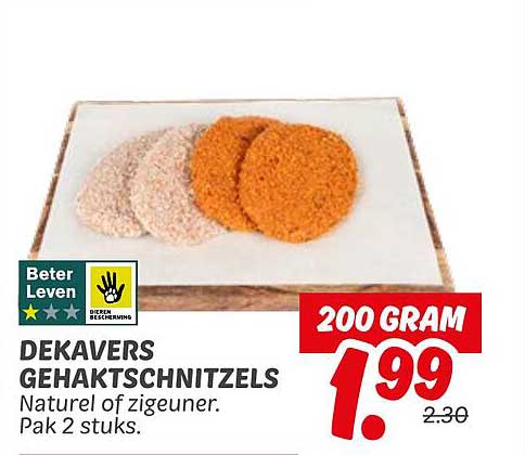 DEKAVERS GEHAKTSCHNITZELS