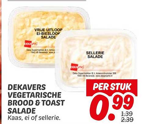 DEKAVERS VEGETARISCHE BROOD & TOAST SALADE