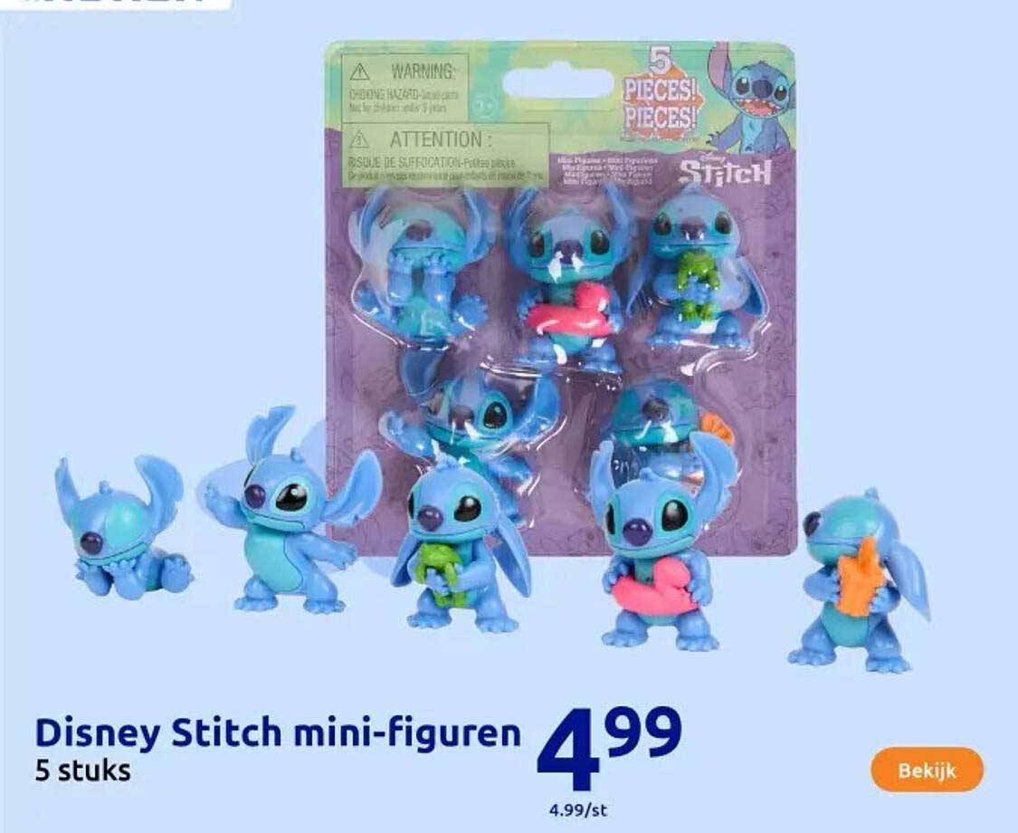 Disney Stitch mini-figuren 5 stuks