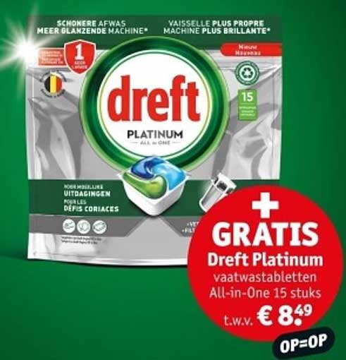 Dreft Platinum vaatwastabletten All-in-One 15 stuks
