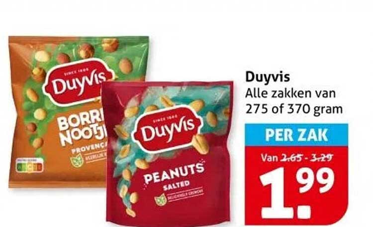 Duyvis Alle zakken van 275 of 370 gram