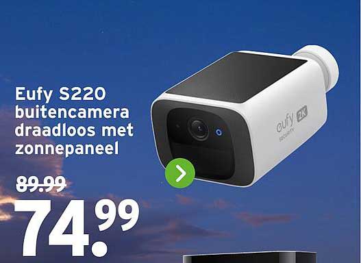 Eufy S220 buitencamera draadloos met zonnepaneel