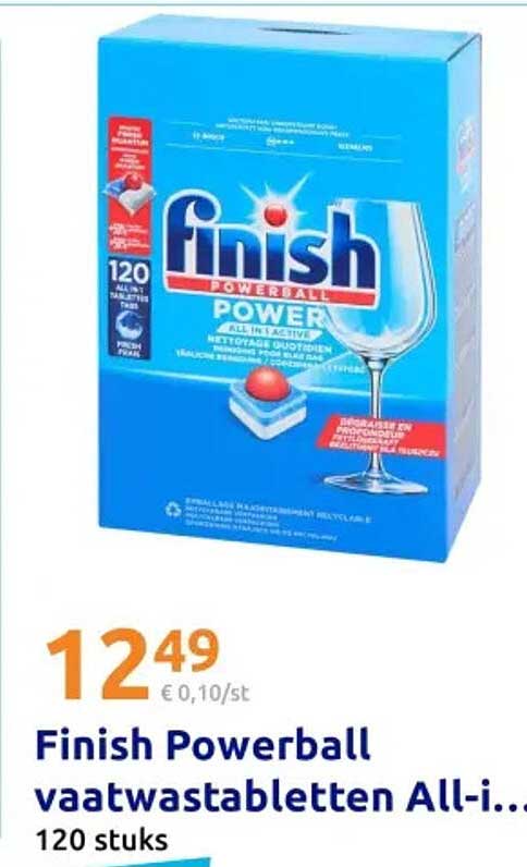 Finish Powerball vaatwastabletten All-in-1 120 stuks