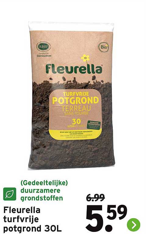 Fleurella turfvrije potgrond 30L