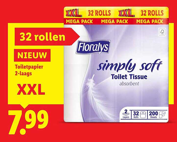 Floralys simply soft Toilet Tissue 2-laags XXL