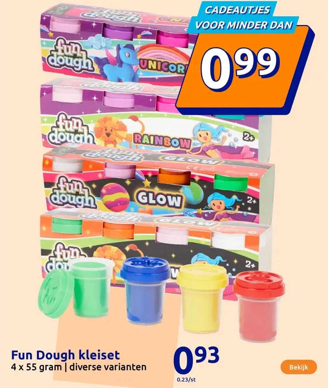 Fun Dough kleiset 4 x 55 gram | diverse varianten
