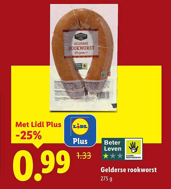 Gelderse rookworst 275 g