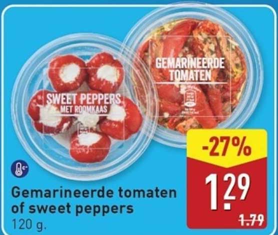 Gemarineerde tomaten of sweet peppers