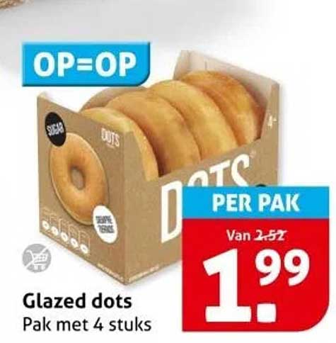 Glazed dots - Pak met 4 stuks