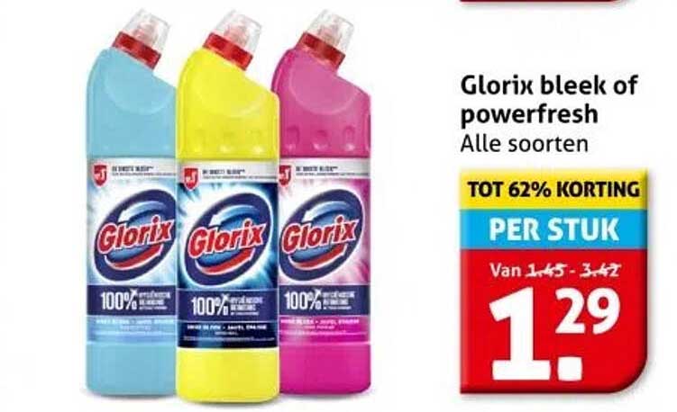 Glorix bleek of powerfresh Alle sorten