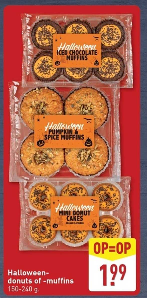 Halloween-donuts of -muffins
