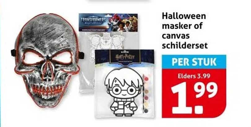 Halloween masker of canvas schilderset
