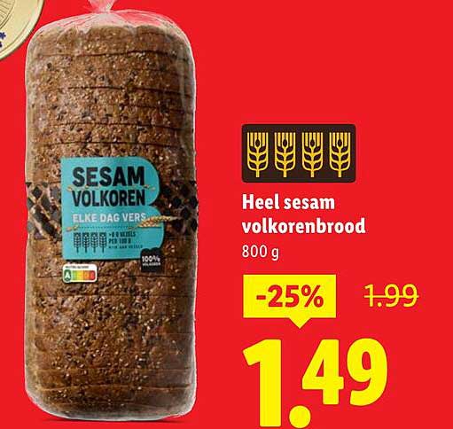 Heel sesam volkorenbrood