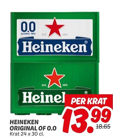 HEINEKEN ORIGINAL OF 0.0 Krat 24 x 30 cl.
