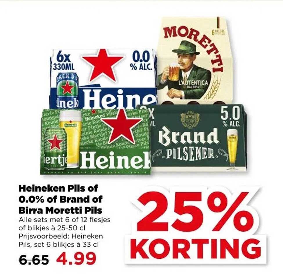 Heineken Pils of 0.0% of Brand of Birra Moretti Pils