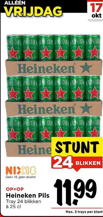 Heineken Pils Tray 24 blikken à 25 cl
