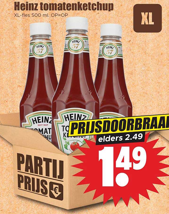 Heinz tomatenketchup XL-fles 500 ml