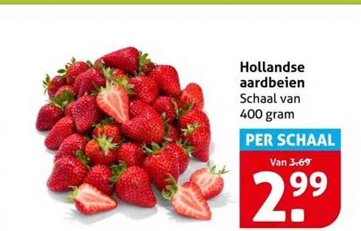 Hollandse aardbeien Schaal van 400 gram
