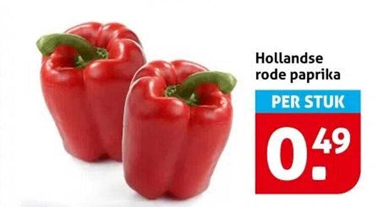 Hollandse rode paprika