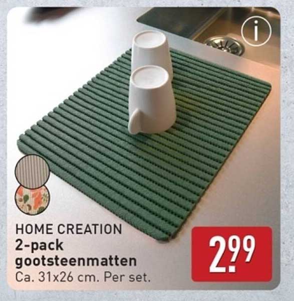 HOME CREATION 2-pack gootstenenmatten