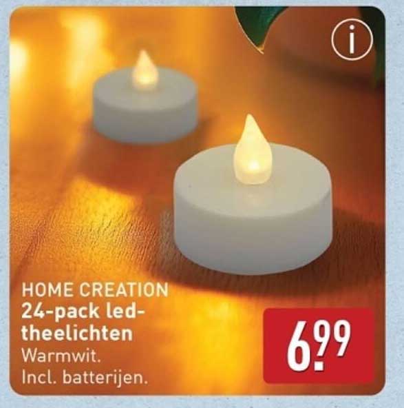 HOME CREATION 24-pack led-theelichten