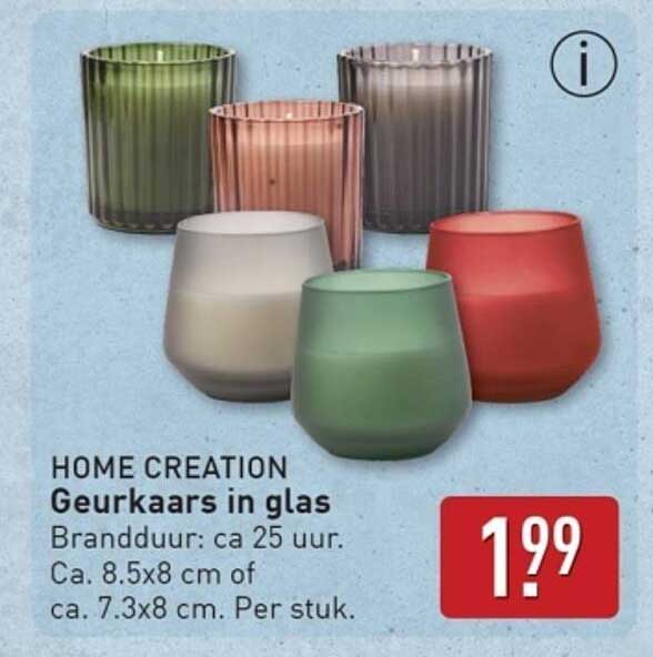 HOME CREATION Geurkaars in glas