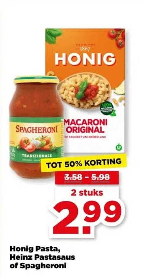 Honig Pasta, Heinz Pastasaus of Spagheroni