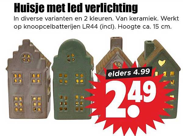 Huisje met led verlichting