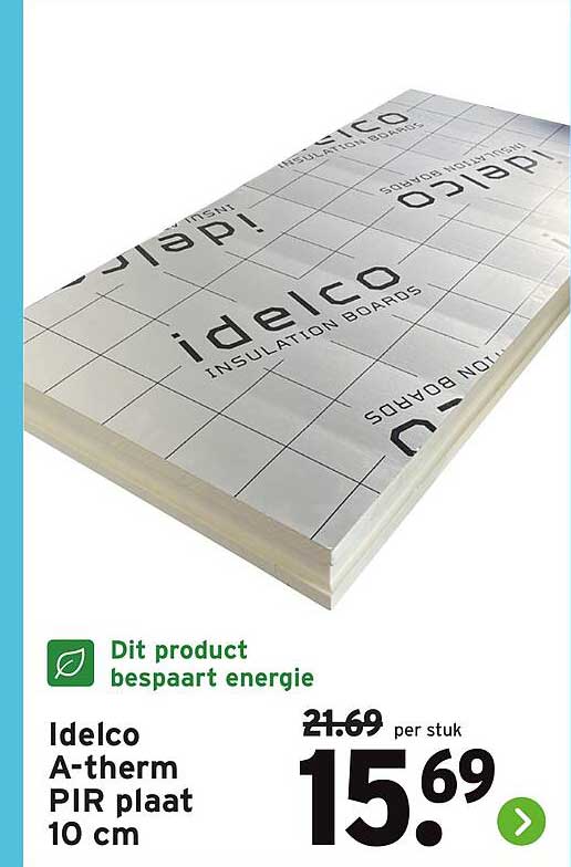 Idelco A-therm PIR plaat 10 cm