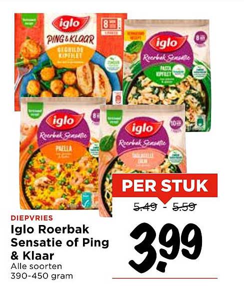 Iglo Roerbak Sensatie of Ping & Klaar