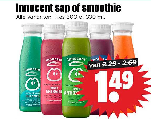Innocent sap of smoothie