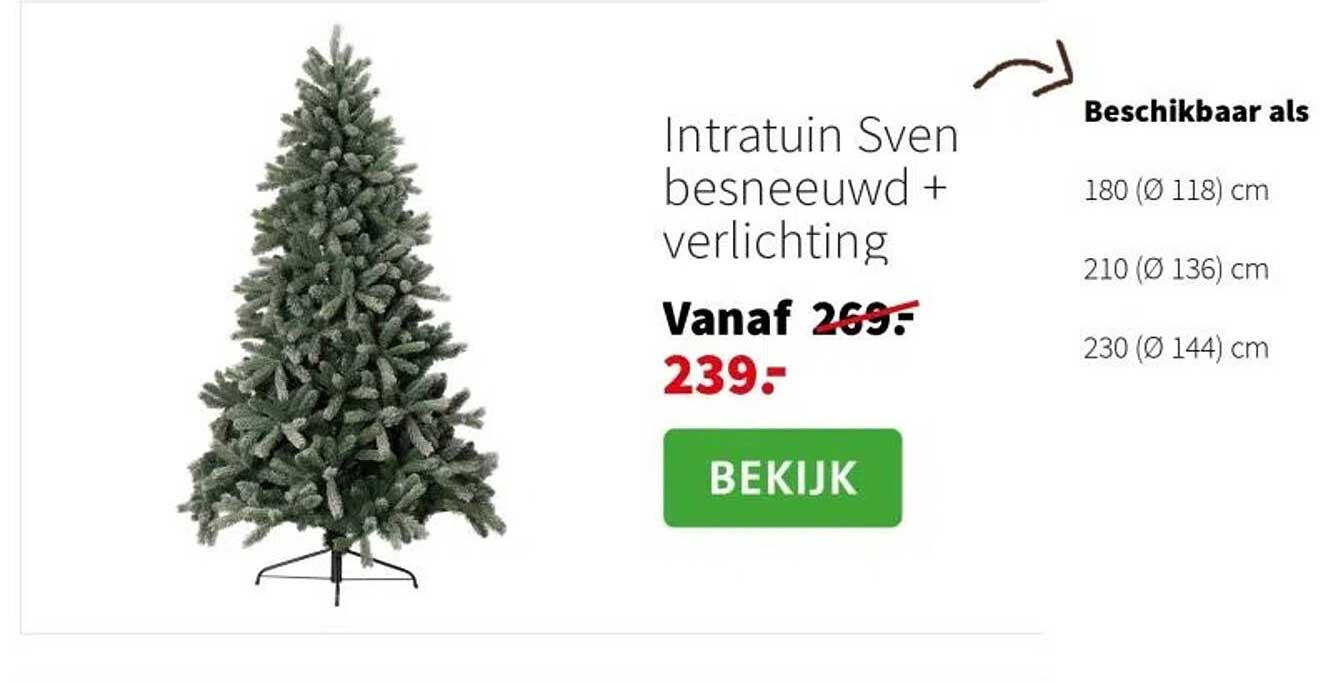Intratuin Sven besneeuwd + verlichting
